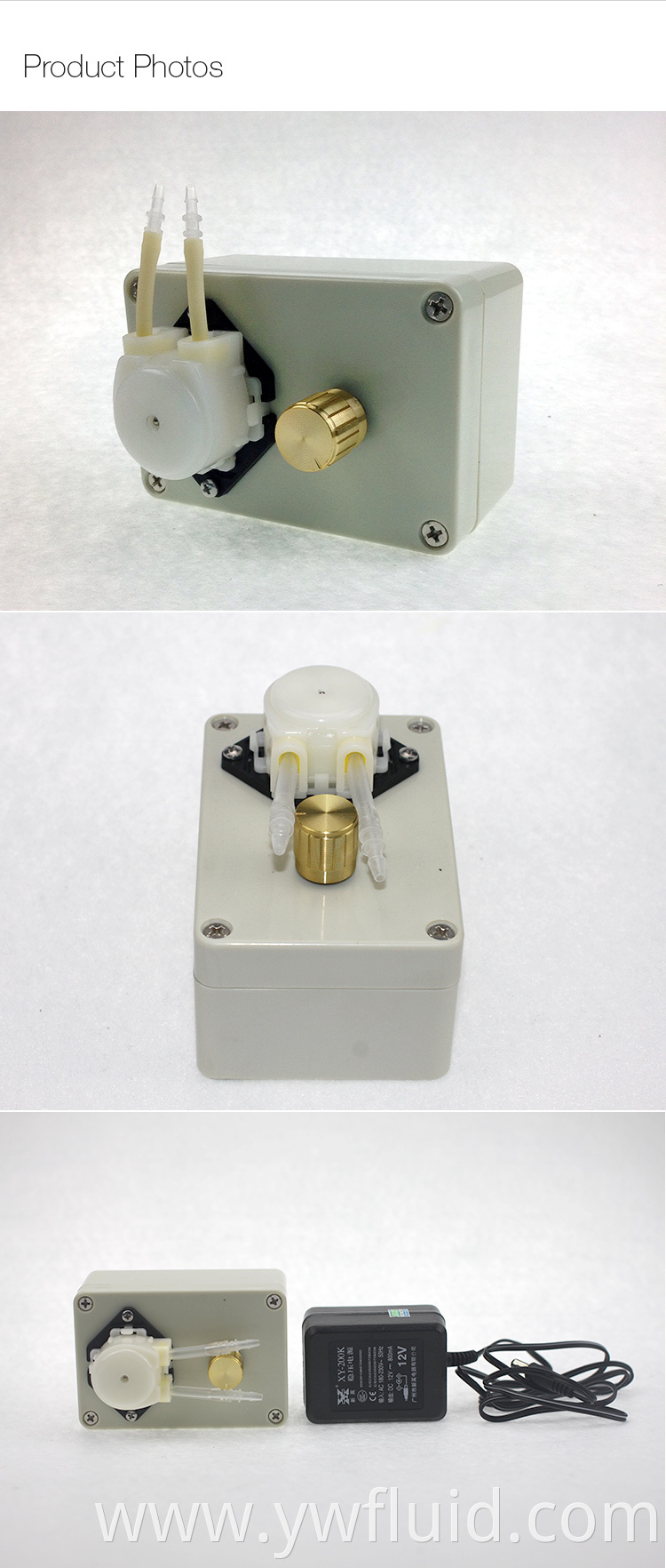 YWfluid Ajustable Flow rate 0~100ml/min Multipurpose Micro Dosing Peristaltic pump with Stepper motor used for lab equipment